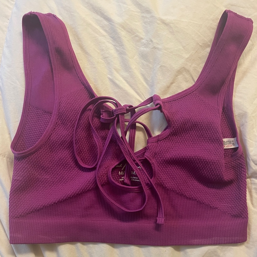 urban outfitters UO purple lace up tank top adjustable straps size M / L